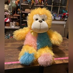 Vintage Carousel soft toy colorful plush monkey